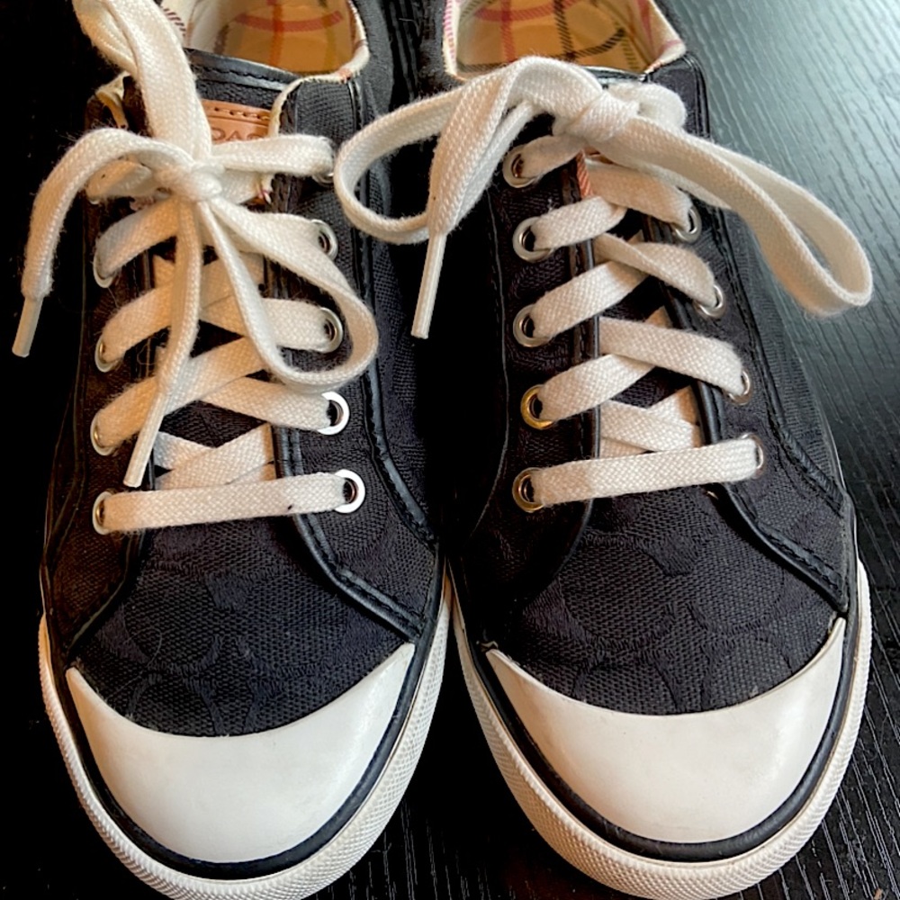 Black Coach Womens Sneakers- size 7!